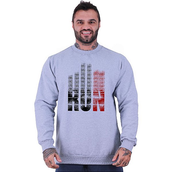 Blusa Moletom Basic Masculina MXD Conceito Sem Touca RUN