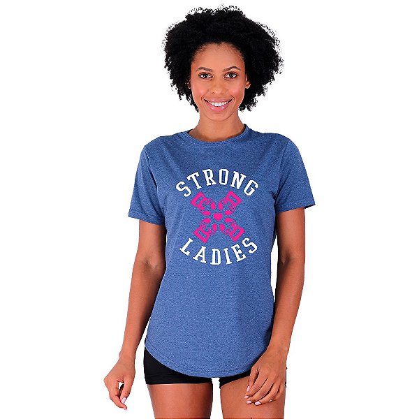 Camiseta Longline Feminina MXD Conceito Strong Ladies