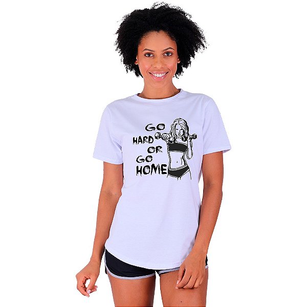 Camiseta Longline Feminina MXD Conceito Go Hard Go Home