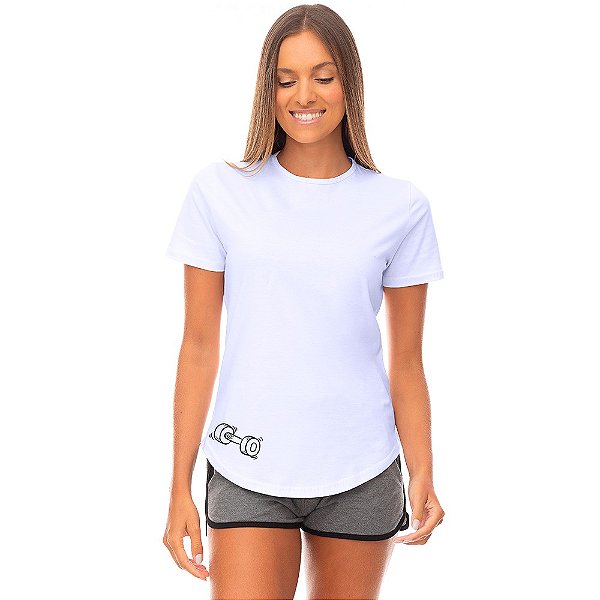 Camiseta Longline Feminina MXD Conceito Halter Fit Lateral