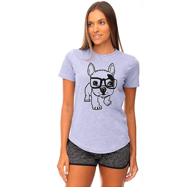 Camiseta Longline Feminina MXD Conceito Cute Dog