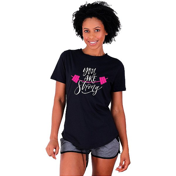 Camiseta Longline Feminina MXD Conceito You Are Strong