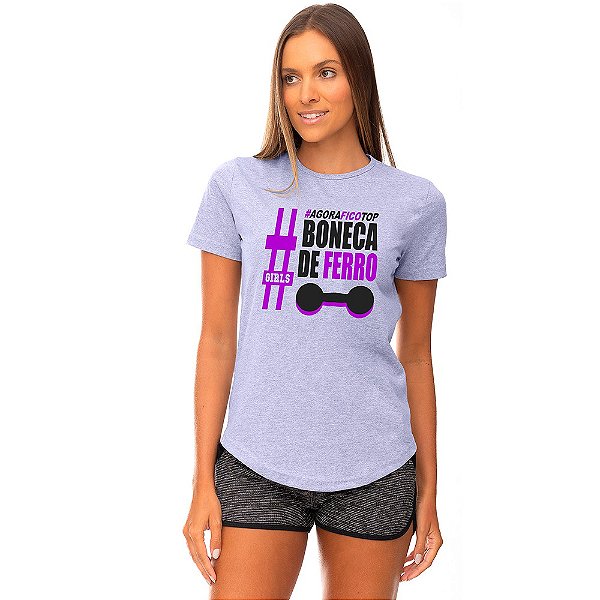 Camiseta Longline Feminina MXD Conceito Boneca De Ferro