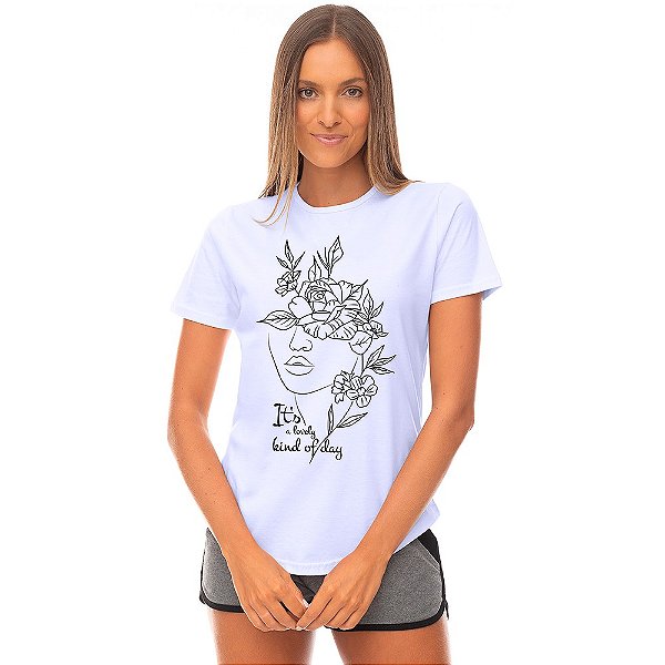 Camiseta Longline Feminina MXD Conceito It's a lovely Kind of Day um lindo Dia
