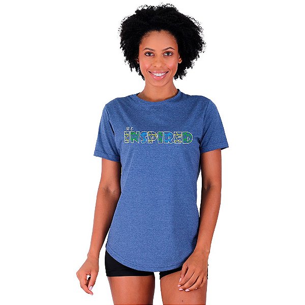 Camiseta Longline Feminina MXD Conceito Be Inspired Esteja Inspirado