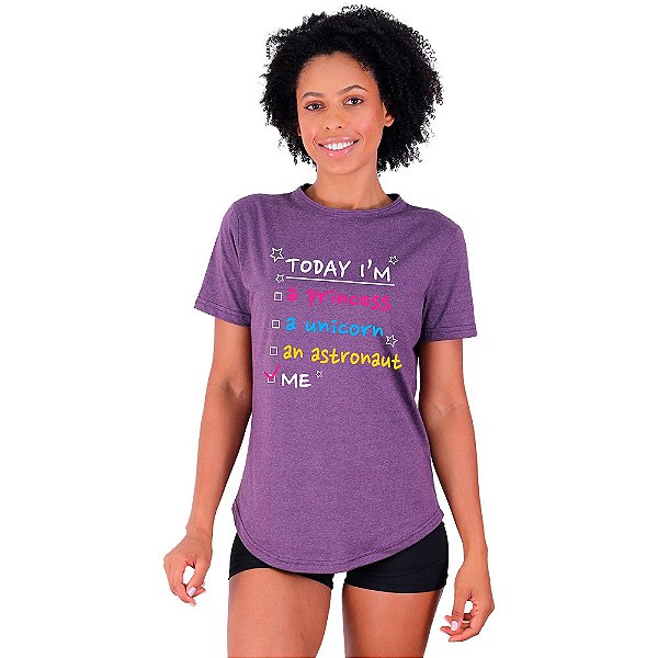 Camiseta Longline Feminina MXD Conceito Today im Hoje estou