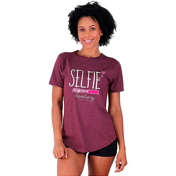 Camiseta Longline Feminina MXD Conceito Selfie Loading