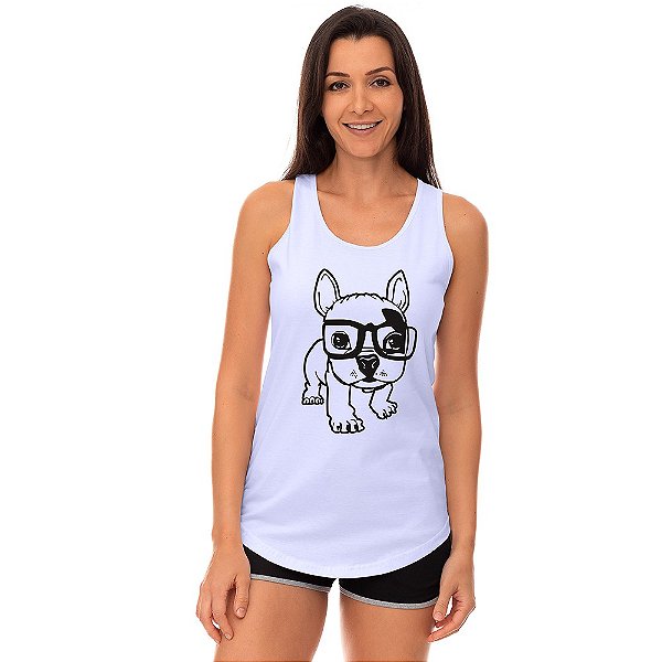 Regata Longline Feminina MXD Conceito Cute Dog