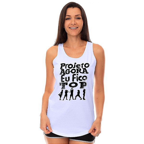Regata Longline Feminina MXD Conceito Projeto Agora Eu Fico Top