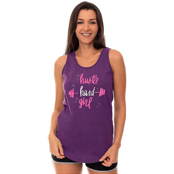 Regata Longline Feminina MXD Conceito Hustle Hard Girl