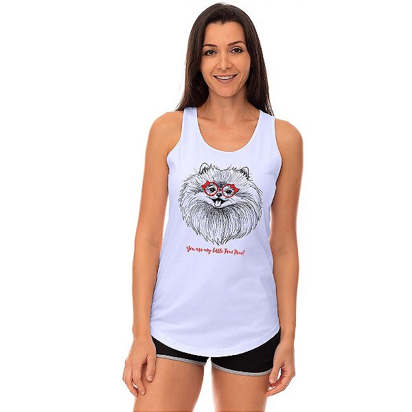 Regata Longline Feminina MXD Conceito You Are My Little Pom Pom Pequeno Pom Pom