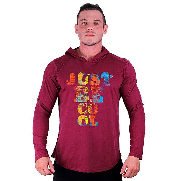 Camiseta Manga Longa Longline Com Touca MXD Conceito Just Be Cool