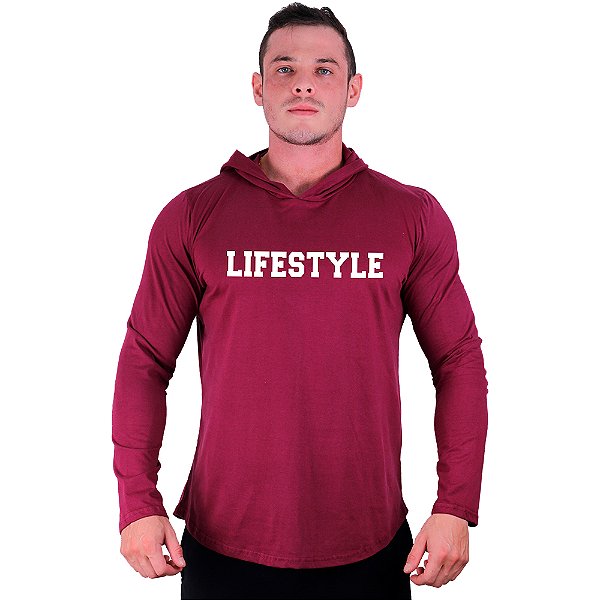 Camiseta Manga Longa Longline Com Touca MXD Conceito LIFESTYLE