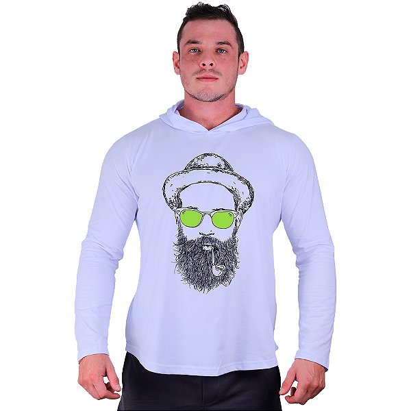 Camiseta Manga Longa Longline Com Touca MXD Conceito Indie Man