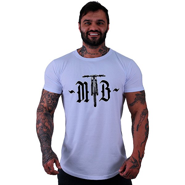 Camiseta Longline MXD Conceito MTB Mountain Bike Logo MTB Com Bike