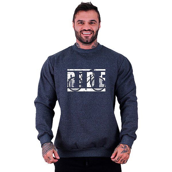 Blusa Moletom Basic Masculina MXD Conceito MTB Mountain Bike Ciclismo Ride Bike