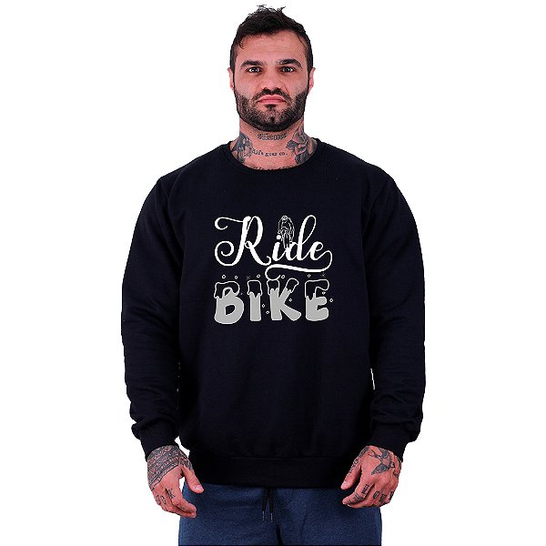 Blusa Moletom Basic Masculina MXD Conceito MTB Mountain Bike Ciclismo Ride Bike