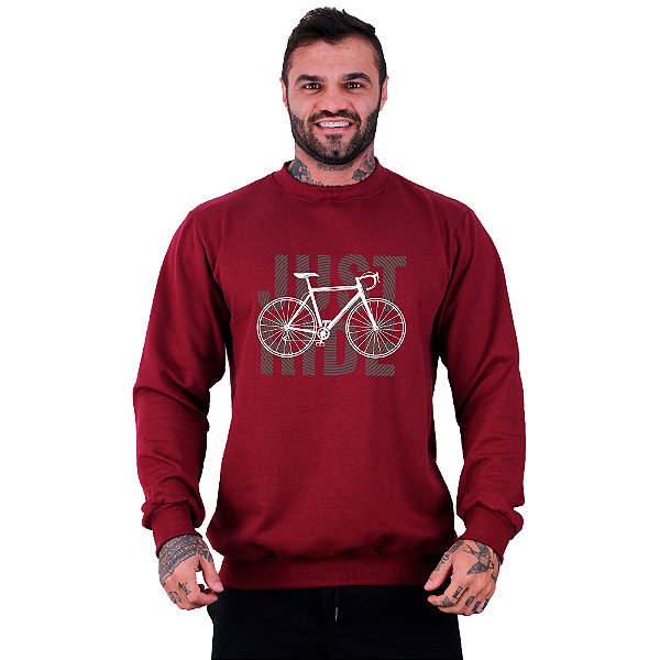 Blusa Moletom Basic Masculina MXD Conceito MTB Mountain Bike Ciclismo Jus'T Ride Bike