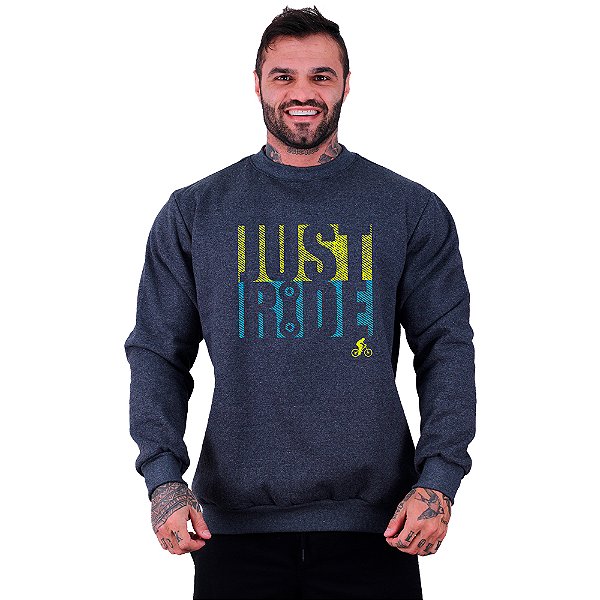 Blusa Moletom Basic Masculina MXD Conceito MTB Mountain Bike Ciclismo Just Ride