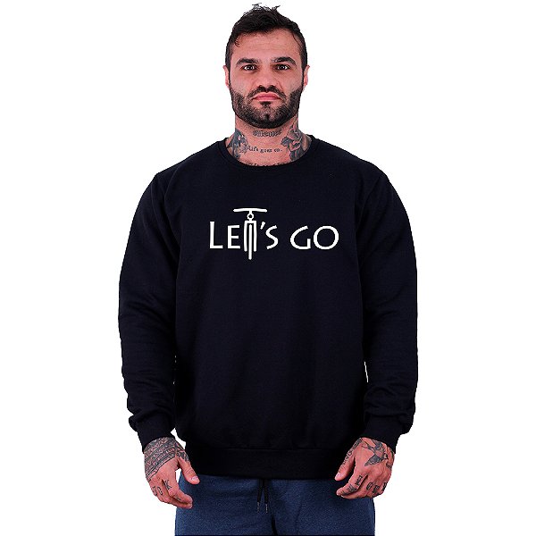Blusa Moletom Basic Masculina MXD Conceito MTB Mountain Bike Ciclismo Let's Go bike