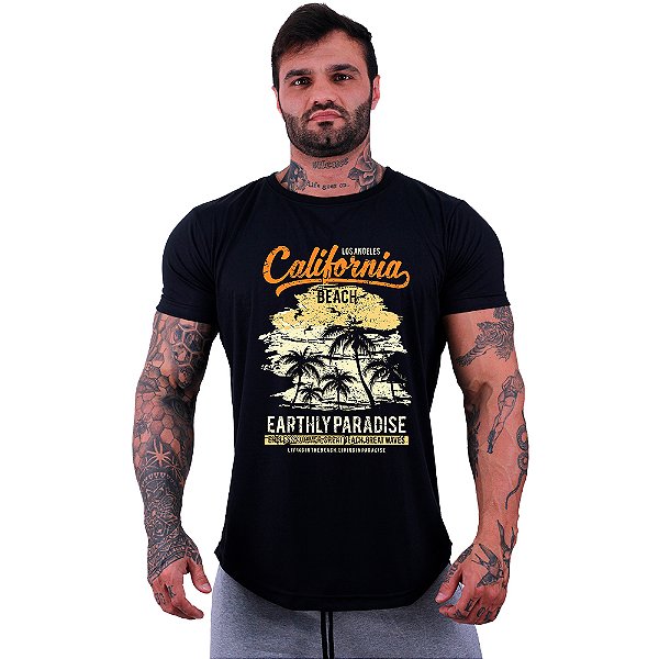 Camiseta Longline Manga Curta MXD Conceito Earthly Paradise SURF