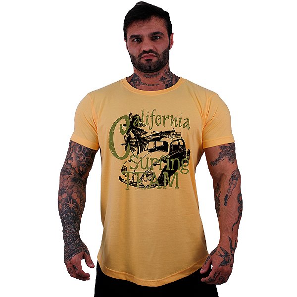 Camiseta Longline Manga Curta MXD Conceito SURF California Surfing Team