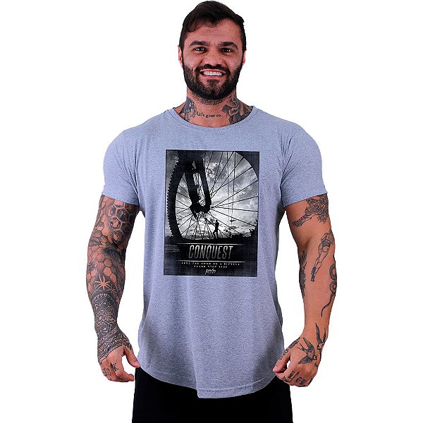 Camiseta Longline Masculina MXD Conceito MTB Conquest