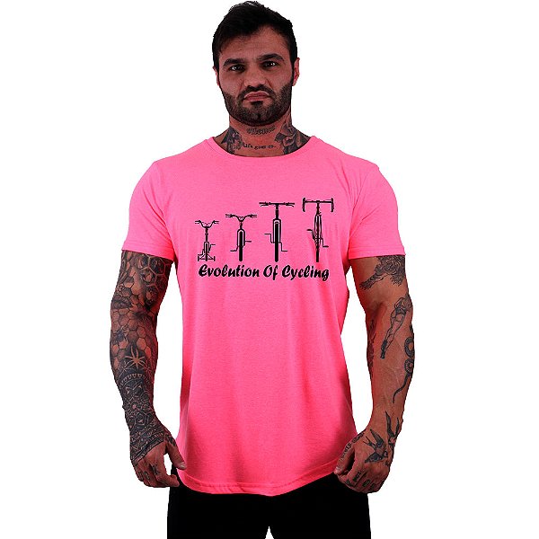 Camiseta Longline Masculina MXD Conceito MTB Evolution Of Cycling