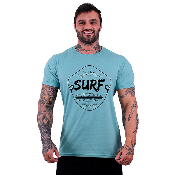 Camiseta Tradicional Masculina Manga Curta MXD Conceito SURF Uma Prancha