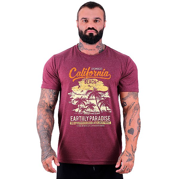 Camiseta Tradicional Masculina Manga Curta MXD Conceito SURF Earthly Paradise
