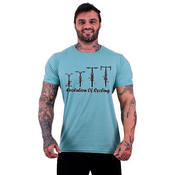 Camiseta Tradicional Masculina Manga Curta MXD Conceito MTB Evolution Of Cycling