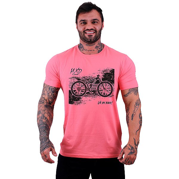 Camiseta Tradicional Estampa MXD Conceito MTB Vá de bike