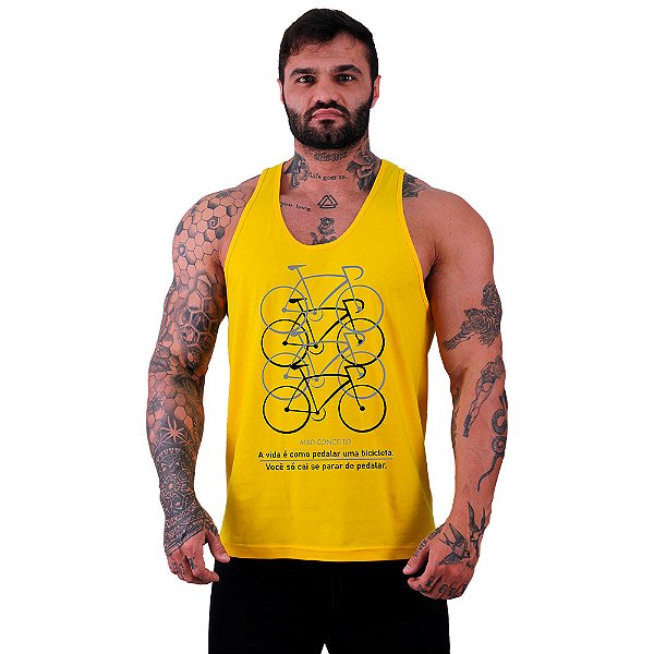 Regata Cavada Masculina MXD Conceito MTB A Vida É Como pedalar De Bicicleta