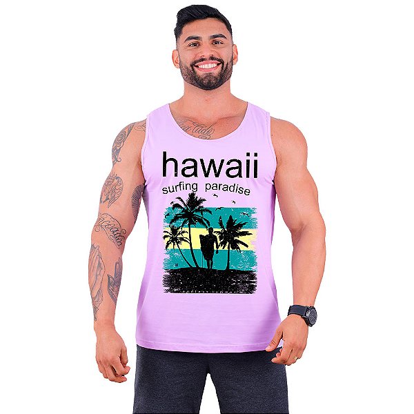 Regata Clássica Estampado Masculina MXD Conceito SURF Hawaii Surfing Paradise