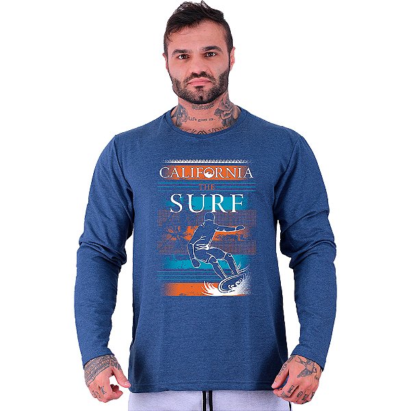 Camiseta Manga Longa Moletinho MXD Conceito SURF California The Surf