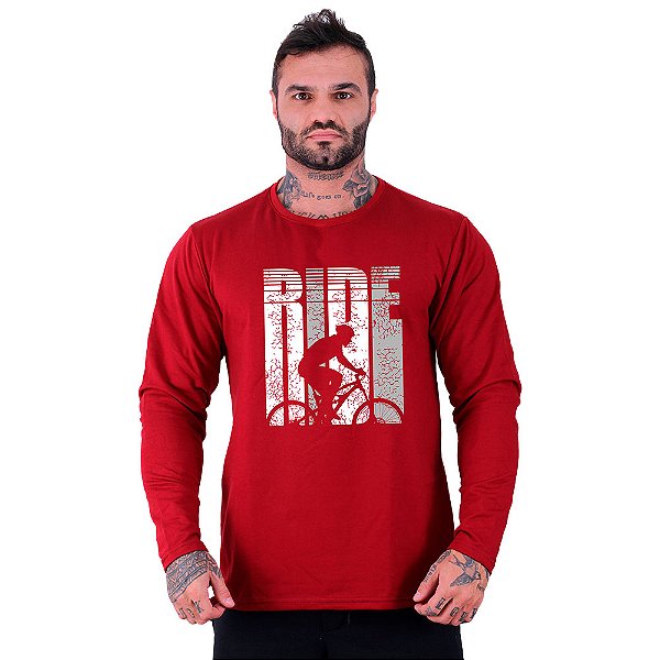 Camiseta Manga Longa Moletinho MXD Conceito MTB Ride