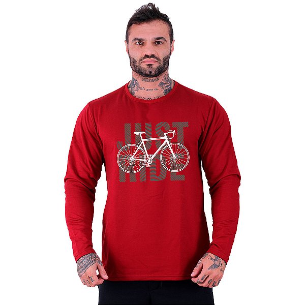 Camiseta Manga Longa Moletinho MXD Conceito MTB Just Ride