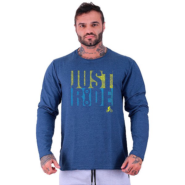 Camiseta Manga Longa Moletinho MXD Conceito MTB Just Ride Logo