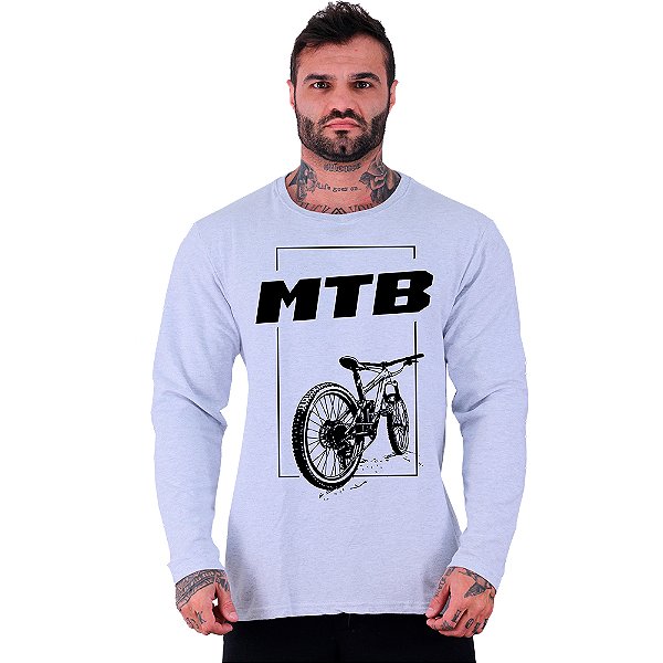 Camiseta Manga Longa Moletinho MXD Conceito MTB Bike Estilizada