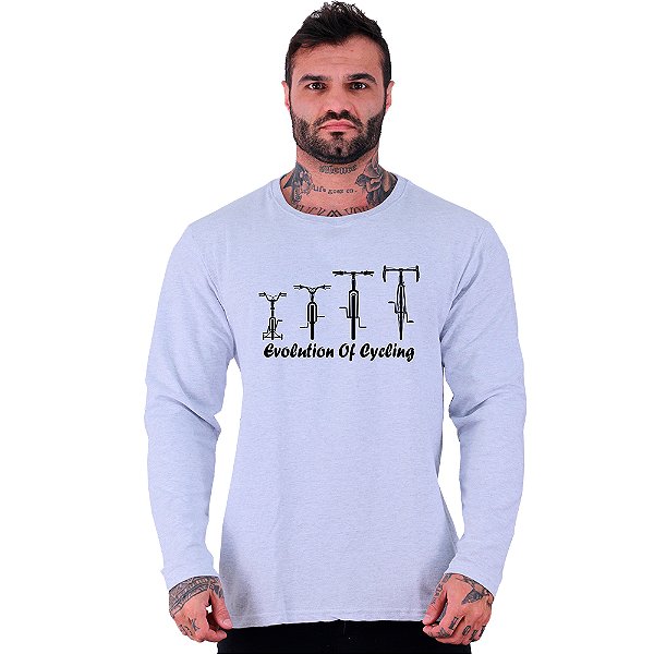 Camiseta Manga Longa Moletinho MXD Conceito MTB Evolution Of Cycling