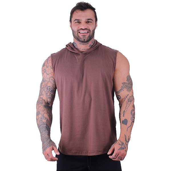 Regata Longline com Touca MXD Conceito 100% Algodão Marrom