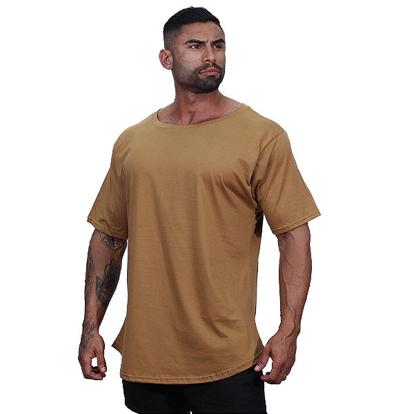 Camiseta Morcegão Masculina MXD Conceito Lisa 100% Algodão Caramelo