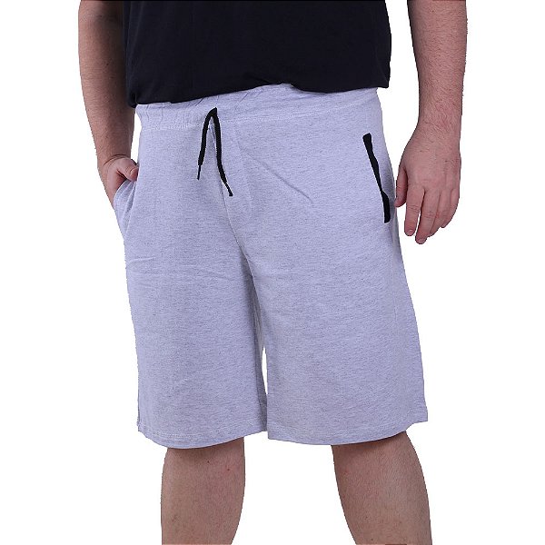 Bermuda Masculina Plus Size Moletom MXD Conceito Alvejado