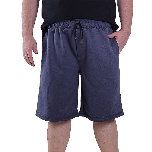 Bermuda Masculina Plus Size Moletom MXD Conceito Chumbo