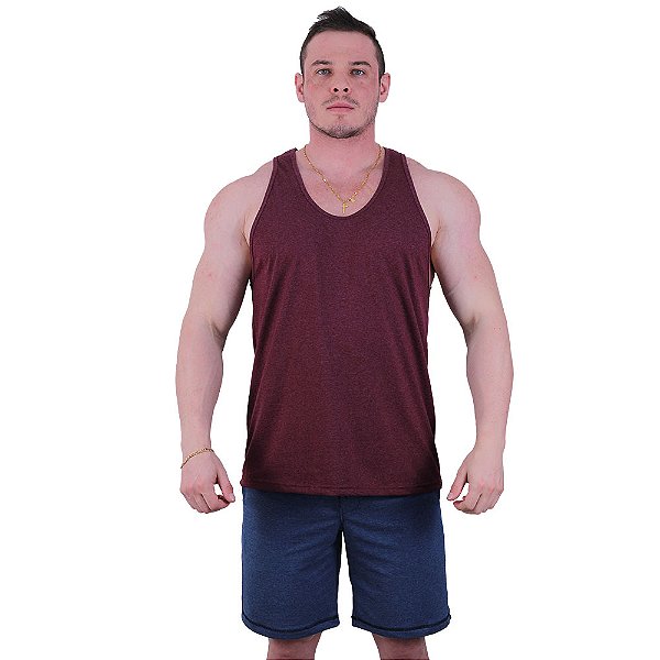 Regata Cavada Masculina MXD Conceito Mescla Bordô