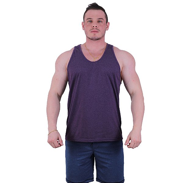 Regata Cavada Masculina MXD Conceito Mescla Roxo