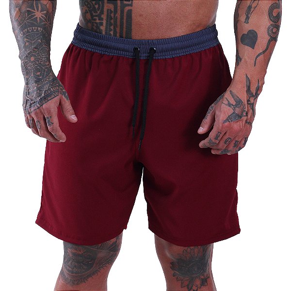 Bermuda em Tactel com Elastano Masculino MXD Conceito 3 Bolsos Bordo