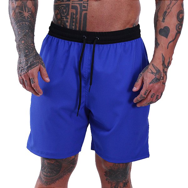 Bermuda em Tactel com Elastano Masculino MXD Conceito 3 Bolsos Azul Royal