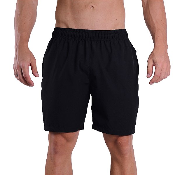 Short Tactel Elastic Masculino MXD Conceito 2 Bolsos Laterais Preto