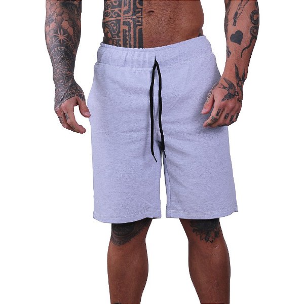 Bermuda Moletom MXD Conceito Mescla Alvejado
